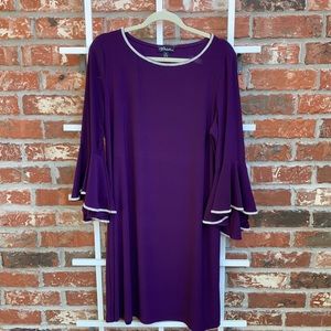 Purple dress with rhinestone trim